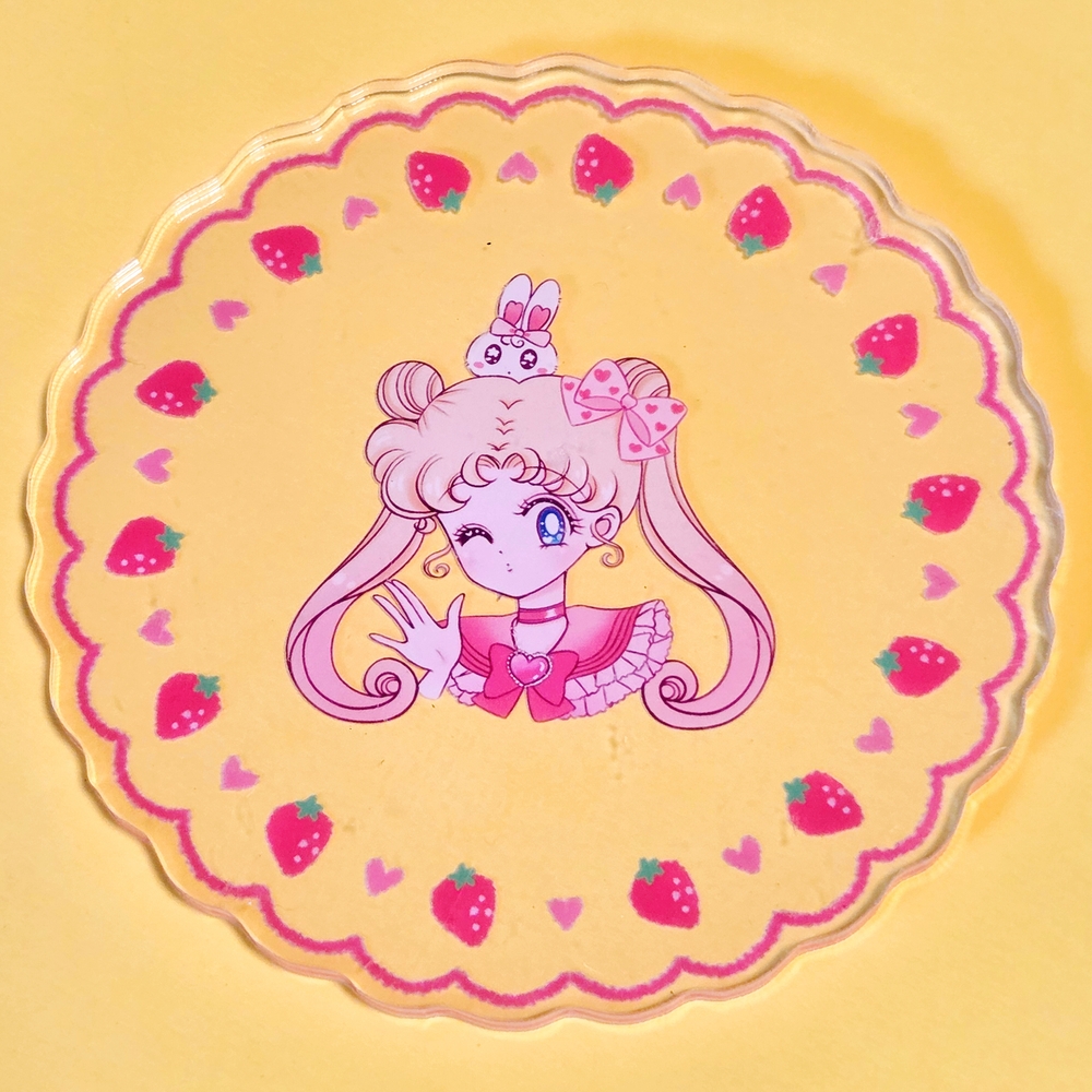 Sailor Moon Usagi Acrylic Coaster by Jujuartstudio